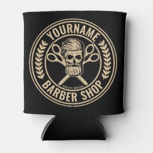 Rafraîchisseur Pour Canette Salon de coiffure personnalisé Skull Rockabilly