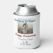 Rafraîchisseur Pour Canette Salutations à 10 ans heureux anniversaire ajouter  (Can devant)