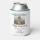 Rafraîchisseur Pour Canette Salutations à 10 ans heureux anniversaire ajouter  (Can Dos)