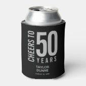 Rafraîchisseur Pour Canette Salutations à 50 Anniversaire d'argent (Can devant)