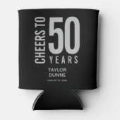 Rafraîchisseur Pour Canette Salutations à 50 Anniversaire d'argent (Devant)