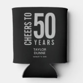 Rafraîchisseur Pour Canette Salutations à 50 Anniversaire d'argent (Dos)