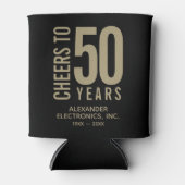 Rafraîchisseur Pour Canette Salutations à 50 ans anniversaire d'affaires (Devant)