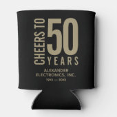 Rafraîchisseur Pour Canette Salutations à 50 ans anniversaire d'affaires (Dos)