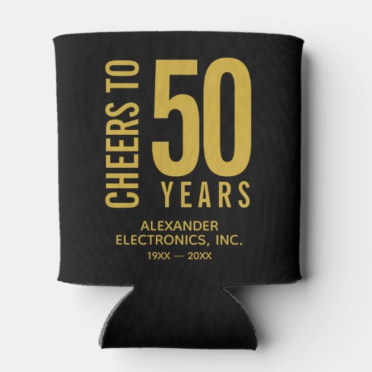 Rafraîchisseur Pour Canette Salutations à 50 ans anniversaire d'affaires (Dos)