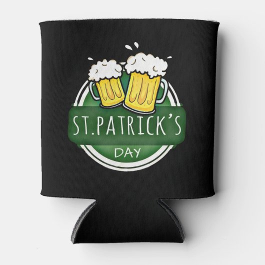 Rafraîchisseur Pour Canette Salutations à St Patrick's Day Beer Mugs (Devant)