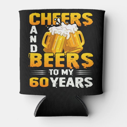 Rafraîchisseur Pour Canette Salutations Et Bières À Mes 60 Ans 60e Anniversair (Devant)