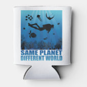 Rafraîchisseur Pour Canette Same Planet Different World Scuba Diver (Devant)