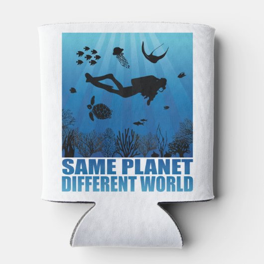 Rafraîchisseur Pour Canette Same Planet Different World Scuba Diver (Dos)
