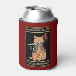 Rafraîchisseur Pour Canette Samouraï Chat Drôle Tout Va Vous Tuer