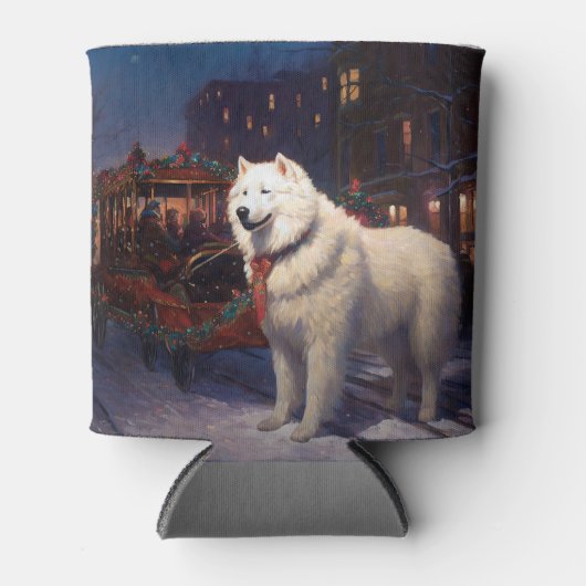 Rafraîchisseur Pour Canette Samoyed Christmas Festive Saison (Devant)