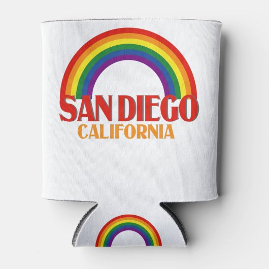 Rafraîchisseur Pour Canette San Diego LGBT Day Rainbow Flag Pride Californie (Devant)