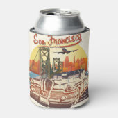 Rafraîchisseur Pour Canette San Francisco, Retro Car Typography. (Can devant)