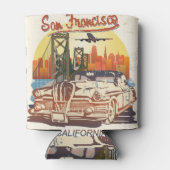 Rafraîchisseur Pour Canette San Francisco, Retro Car Typography. (Dos)