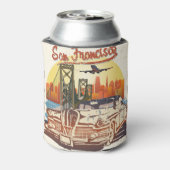 Rafraîchisseur Pour Canette San Francisco, Retro Car Typography. (Can Dos)