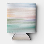 Rafraîchisseur Pour Canette Sandy Beach Ocean Waves Coucher de soleil Couleur (Devant)