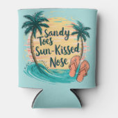 Rafraîchisseur Pour Canette Sandy Toes Soleil Baisé Nez Plage Esthétique (Devant)