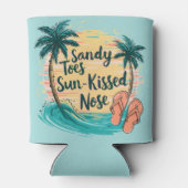 Rafraîchisseur Pour Canette Sandy Toes Soleil Baisé Nez Plage Esthétique (Dos)