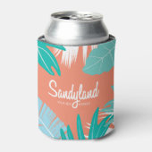 Rafraîchisseur Pour Canette Sandyland Hawaiian Tropical Feuilles (Can devant)