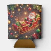 Rafraîchisseur Pour Canette Santa Claus Riding Sleigh avec un renne (Dos)