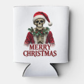 Rafraîchisseur Pour Canette Santa Claus Skeleton Outfit Skull Funny Christmas (Devant)