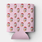 Rafraîchisseur Pour Canette Santa Hat Personnalisé Visage 2 Photo Cadeau de No (Dos)