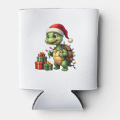 Rafraîchisseur Pour Canette Santa Turtle Christmas Ugly Sweater Funny Holiday (Devant)