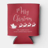 Rafraîchisseur Pour Canette Santas Sleigh Red Christmas Party (Devant)