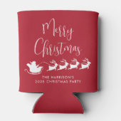 Rafraîchisseur Pour Canette Santas Sleigh Red Christmas Party (Dos)