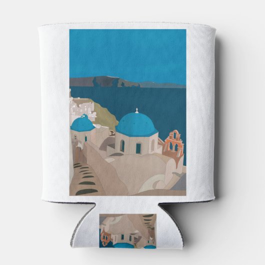 Rafraîchisseur Pour Canette Santorin Grèce (Dos)