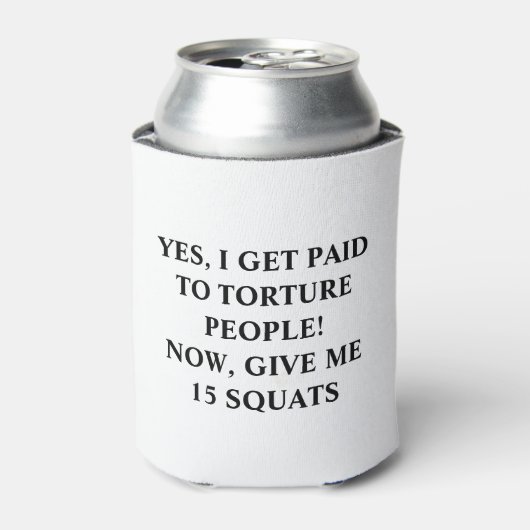 Rafraîchisseur Pour Canette Sarcastic Black Text Personal Trainer Humour (Can devant)