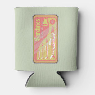 Rafraîchisseur Pour Canette Sardines en style poster rétro