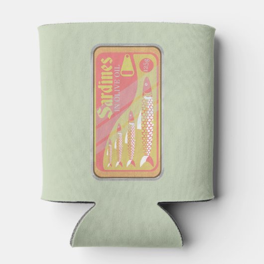 Rafraîchisseur Pour Canette Sardines en style poster rétro (Dos)