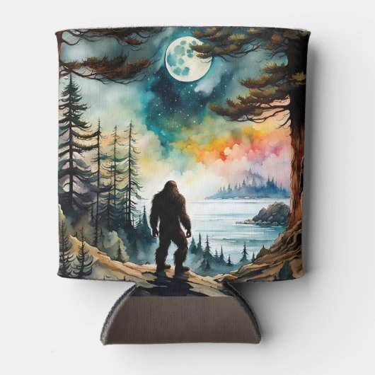 Rafraîchisseur Pour Canette Sasquatch debout sous le clair de lune (Devant)