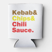 Rafraîchisseur Pour Canette Sauce Kebab & Chips & Chili. (Devant)