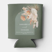 Rafraîchisseur Pour Canette sauge vert bohème botanique Pampas herbe moderne (Devant)