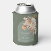 Rafraîchisseur Pour Canette sauge vert bohème botanique Pampas herbe moderne (Can Dos)