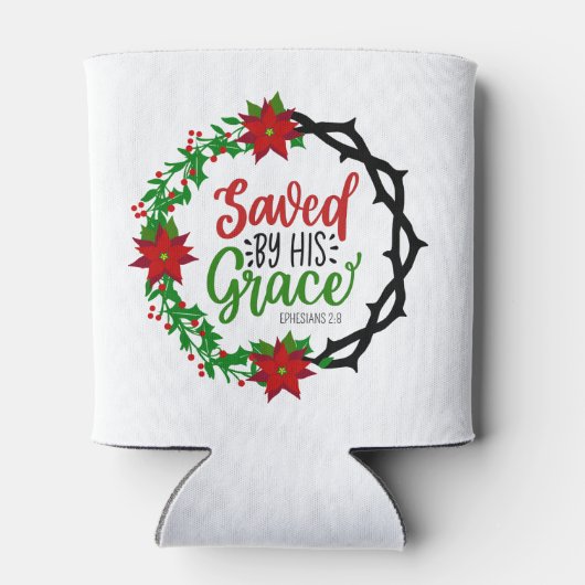 Rafraîchisseur Pour Canette Sauvé par Sa Grace Christmas Wreath (Dos)