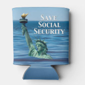 Rafraîchisseur Pour Canette Sauver la sécurité sociale (Dos)