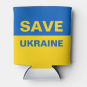 Rafraîchisseur Pour Canette Sauvez le drapeau ukrainien (Devant)