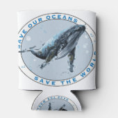 Rafraîchisseur Pour Canette Save Our Oceans - Whale Design (Dos)