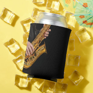 Rafraîchisseur Pour Canette Saxophone Player mains Saxophoniste jouant du jazz