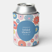 Rafraîchisseur Pour Canette Scandi Boho Folk Fête des mariées bleu fleur (Can Dos)