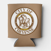 Rafraîchisseur Pour Canette Sceau de Cheyenne, Wyoming (Devant)