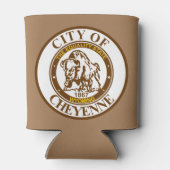 Rafraîchisseur Pour Canette Sceau de Cheyenne, Wyoming (Dos)