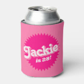 Rafraîchisseur Pour Canette Sceau rose Retro Malibu | Anniversaire (Can devant)