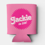 Rafraîchisseur Pour Canette Sceau rose Retro Malibu | Anniversaire (Dos)