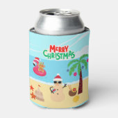 Rafraîchisseur Pour Canette Scène de Noël de plage (Can devant)