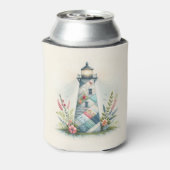 Rafraîchisseur Pour Canette Scène florale côtière du phare patchwork (Can Dos)