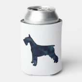 Rafraîchisseur Pour Canette Schnauzer Chien race Noir Aquarelle Silhouette (Can devant)